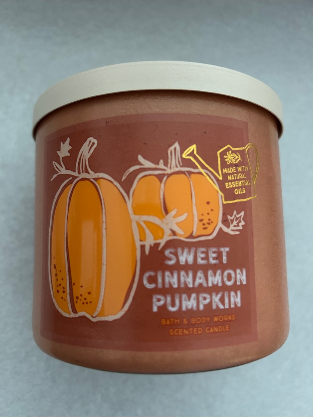 Bath & Body Works 3 Wick Sweet Cinnamon Pumpkin Scented Candle